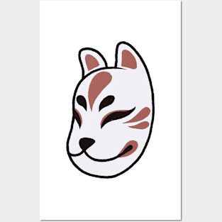 kitsune mask Posters and Art